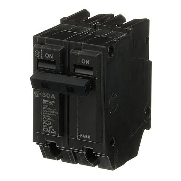 ABB Q-Line THQL2130 Q Line 30A Double-Pole Circuit Breaker - 10kAIC, 120240V, 30 Amp - Two-Pole Load Center Circuit Breaker
