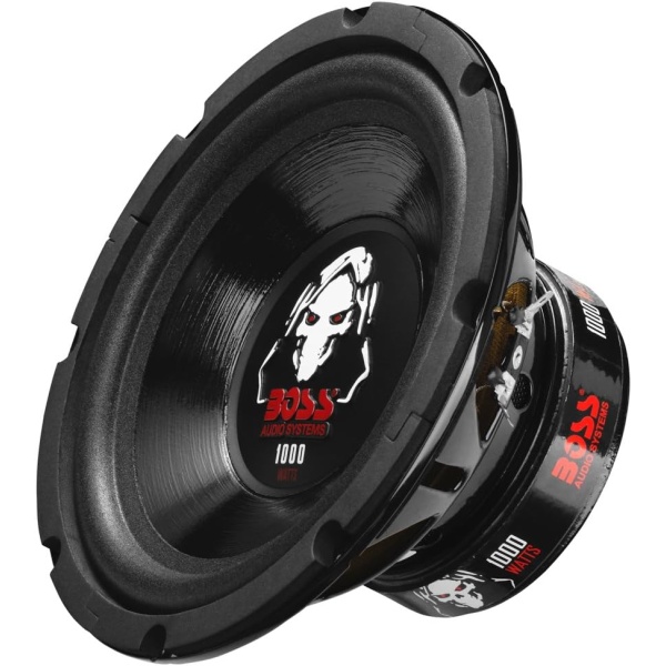 BOSS Audio Systems P80DVC Phantom Series 8 Inch Car Subwoofer - 1000 Watts Max, Dual 4 Ohm Voice Coil, Sold Individually, Hook Up to Amp