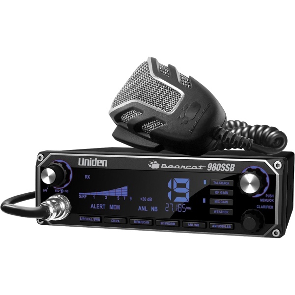 Uniden BEARCAT 980 40- Channel SSB CB Radio with Sideband NOAA WeatherBand,7- Color Digital Display