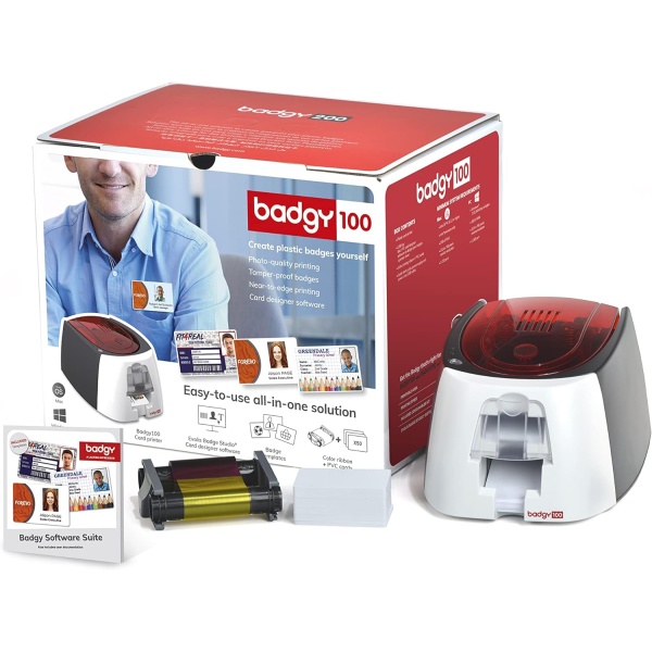 Badgy100 Plastic Card Printer with Badge Studio