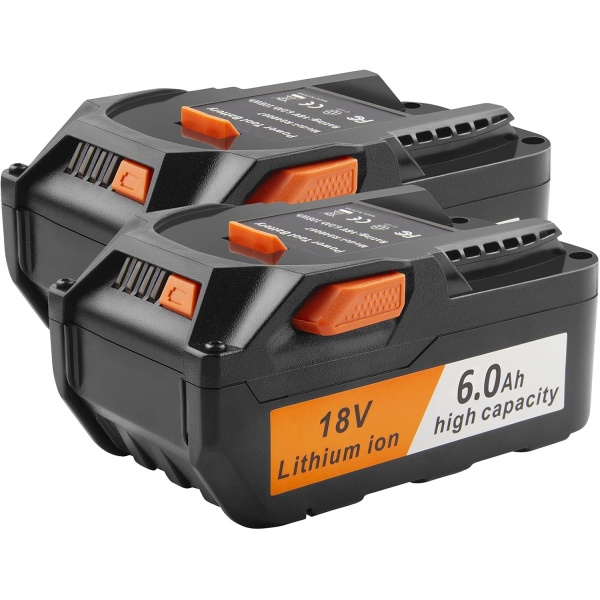 18V 6.0Ah Lithium Battery - Replacement for Ridgid Power Tool Battery
