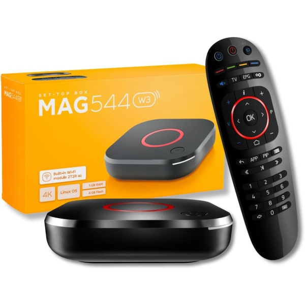 Raxxio MAG544w3 TV Set-Top Box - 4K HDR TV Streaming Device with Amlogic S905Y4 Chipset