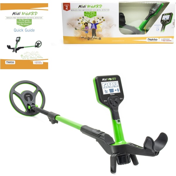 Nokta Metal Detector for Kids – Midi Hoard Kids Metal Detector with LCD Display - Waterproof- Pinpoint Button - Lightweight