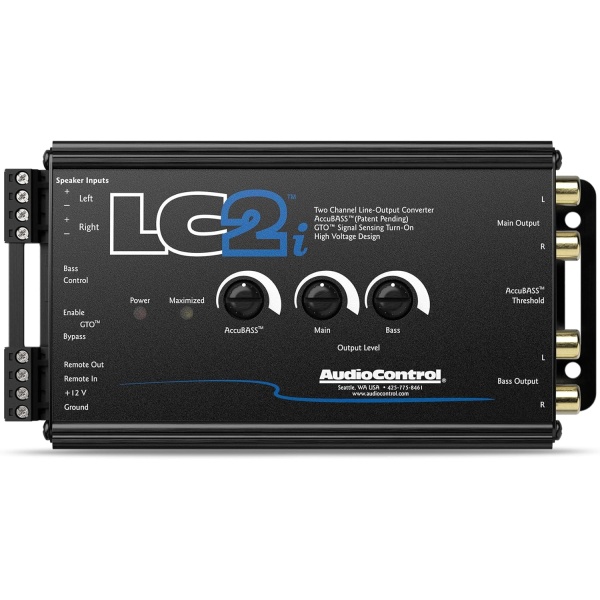 AudioControl LC2i 2 Channel Active Line Output Converter with AccuBASS and Subwoofer Control